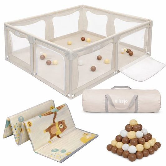 Elissio® Grondbox 180×150 cm Beige Speelballen Edition