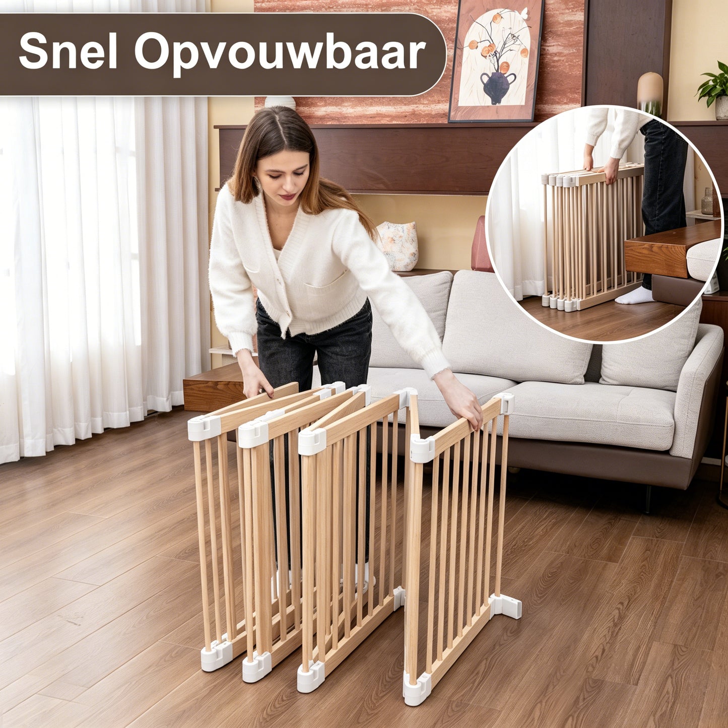 Houten Inklapbare Grondbox Multifunctioneel 130x130x70