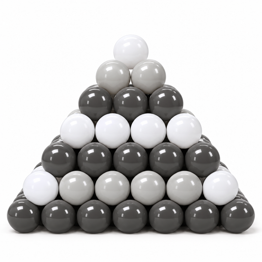 Elissio grondbox ballen 50 stuks grijs, lichtgrijs en wit