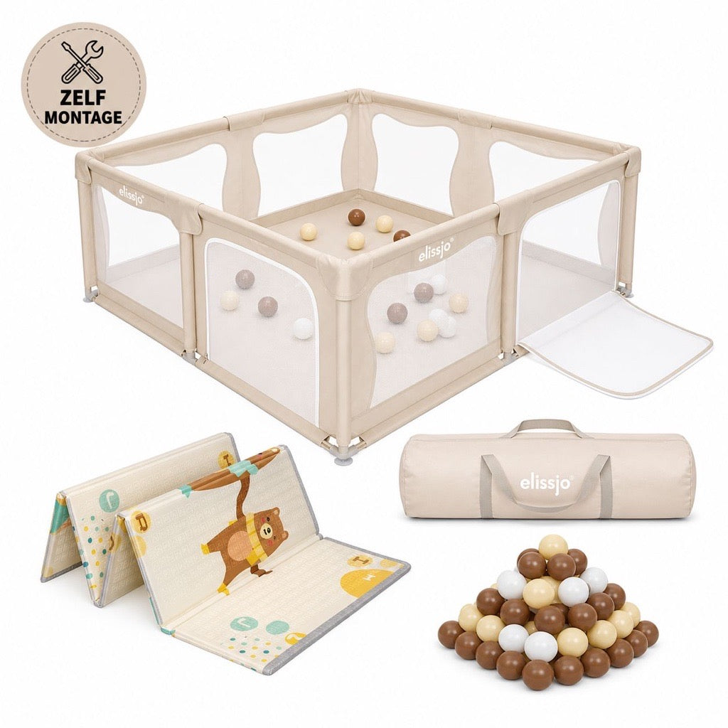 Elissio® Grondbox 180×150 cm Beige Speelballen Edition
