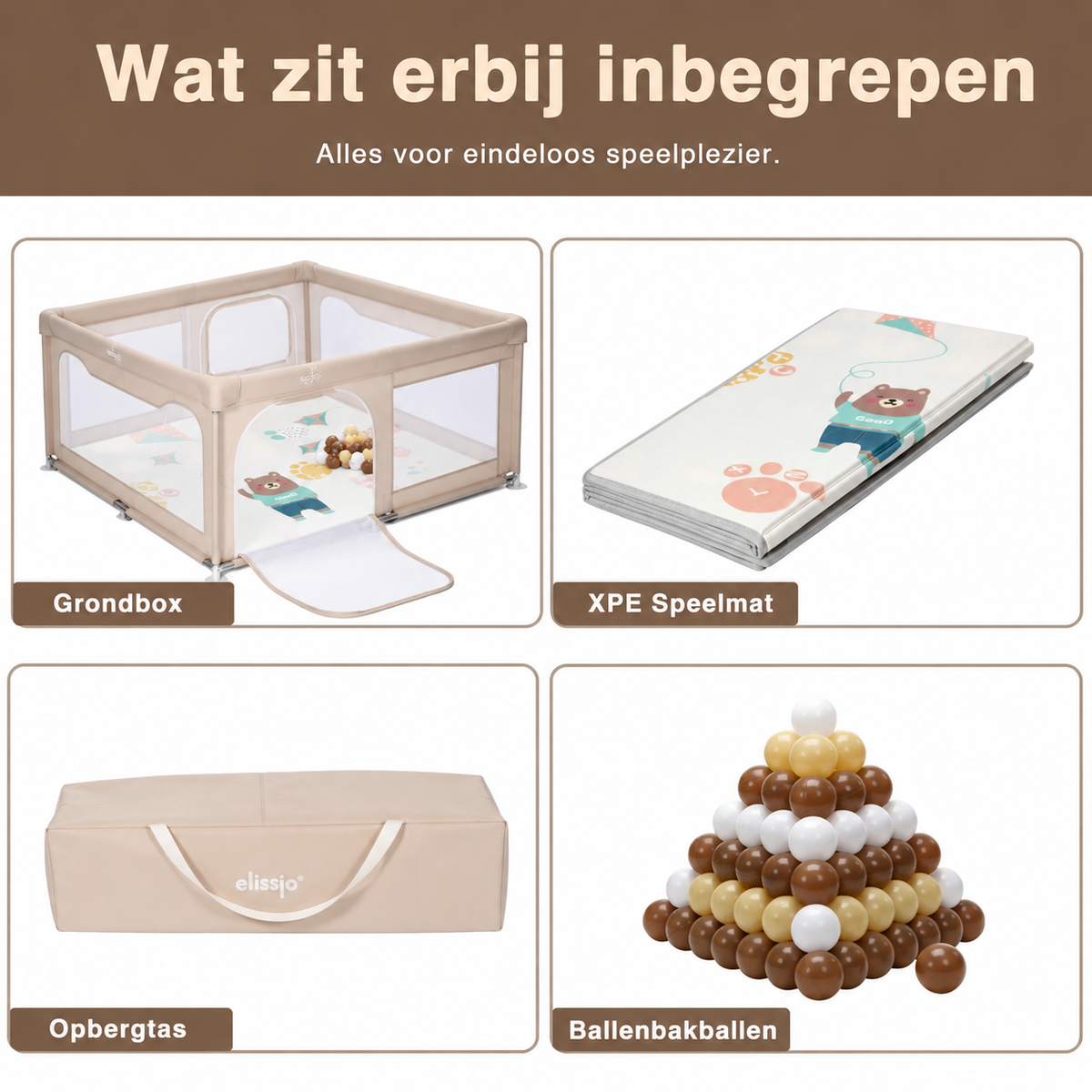 Elissio® Grondbox Inklapbaar 150x150 - XPE Mat Edition