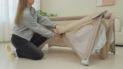 Elissio® Laufstall Klappbar 150x150 - Beige Spielball-Edition